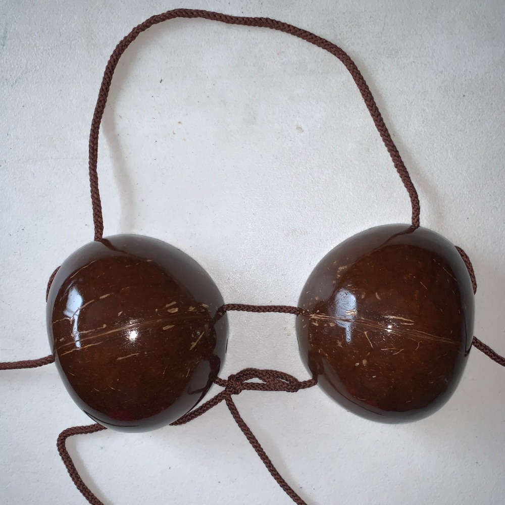 Coconut Bra Traditional Tahitian Hula Luau Costume